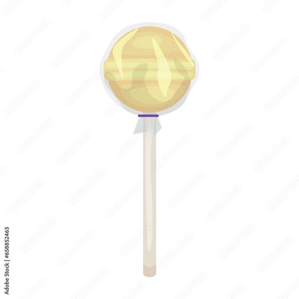 Tasty lollipop on white background