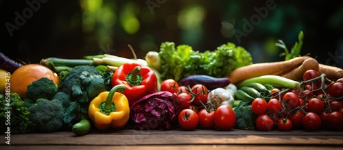 Produce sold at a local market With copyspace for text