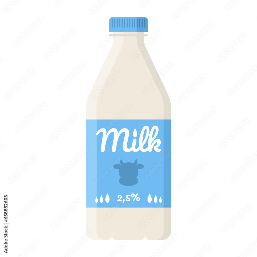 Bottle of fresh milk on white background Bottle of fresh milk on white background