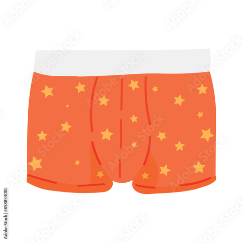 Orange boxer briefs on white background