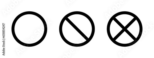 Prohibition sign set