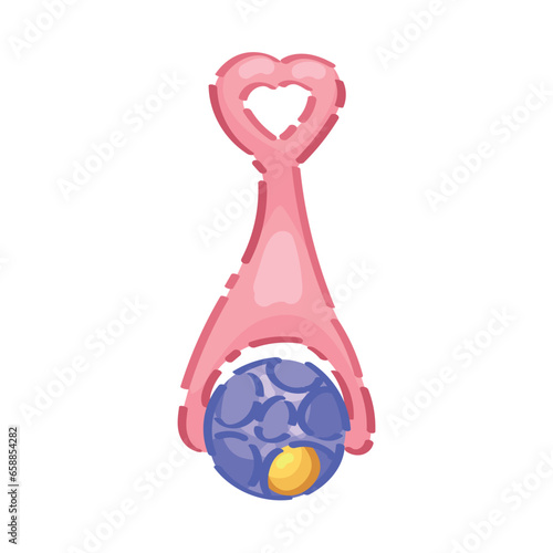 Baby rattle toy on white ba...