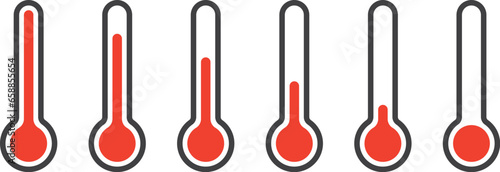 温度計のシンプルなベクターイラストセット
 photo