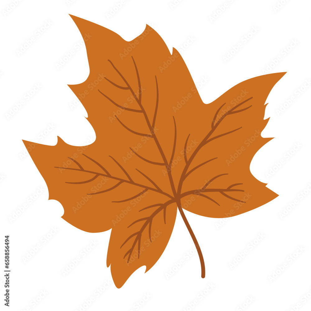 Obraz premium Autumn Leaf, Brown Fall Leaf