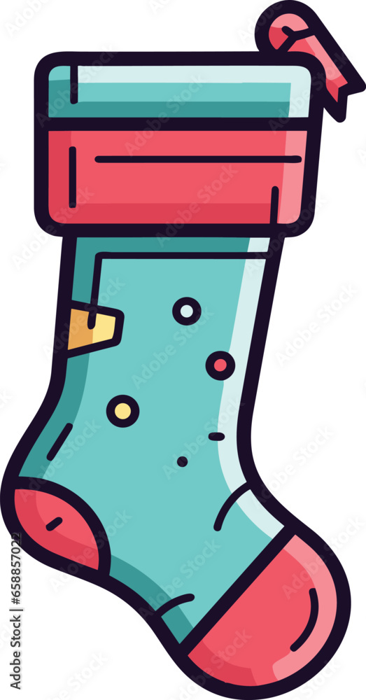 Socks Stockings Sticker Christmas Winter Illustration Socks Stockings Sticker Christmas Winter Illustration