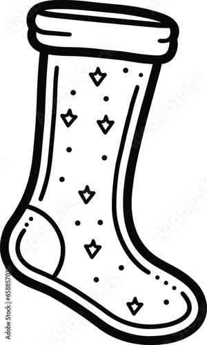 Socks Stockings Sticker Christmas Winter Illustration