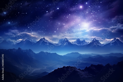 mountains in the night © Nature creative