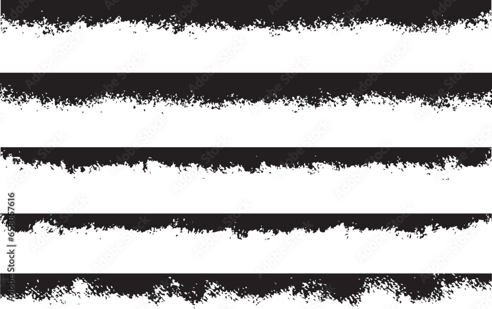 Obraz premium Black paint brushes set vector illustration