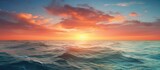 Pacific ocean sunset With copyspace for text