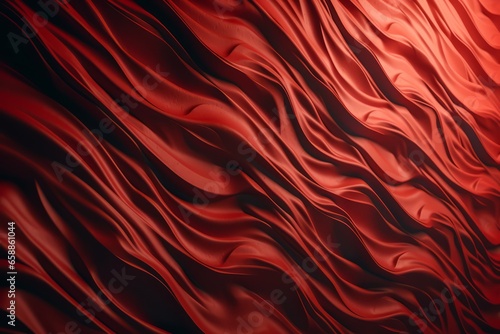 Red Abstract Rendering Generative Ai Illustration Fractal Background