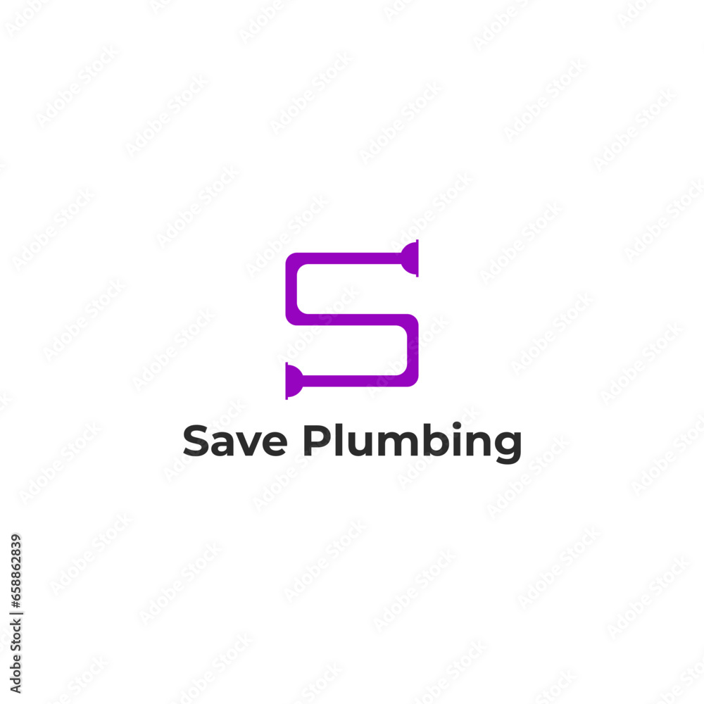 Toilet plunger logo in the shape of the letter S. Suitable for use in clean water supply, restoration and construction businesses. Toilet plunger logo in the shape of the letter S. Suitable for use in clean water supply, restoration and construction businesses.