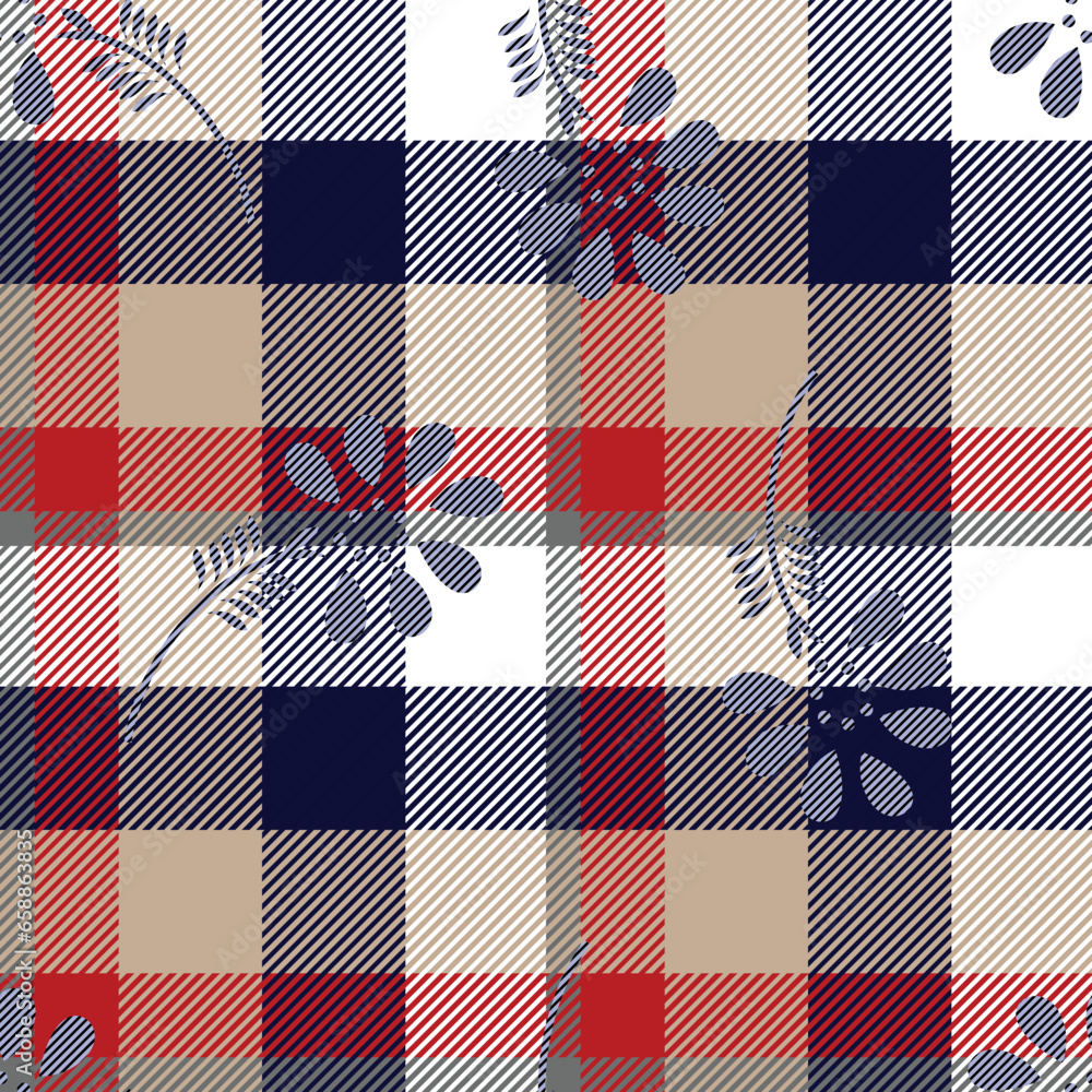 Fototapeta premium seamless allover flower design pattern on background