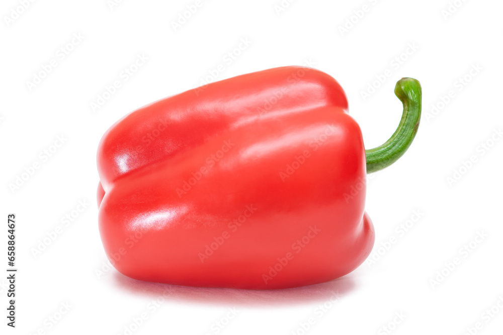 Red Sweet Bell Pepper Isolated on White Background Red Sweet Bell Pepper Isolated on White Background