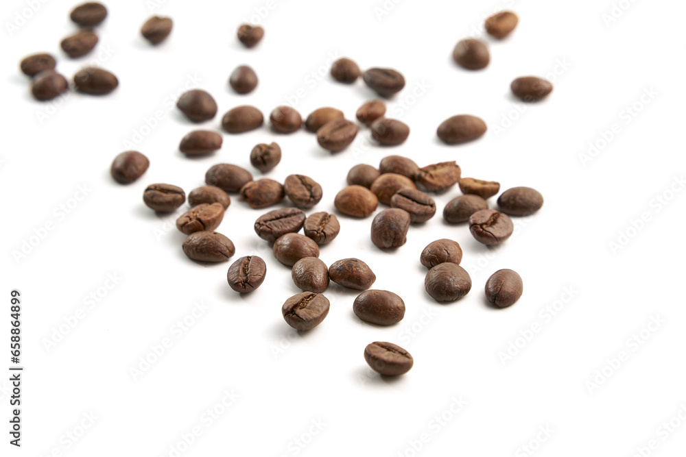 Fototapeta premium Coffee Beans Isolated On White Background