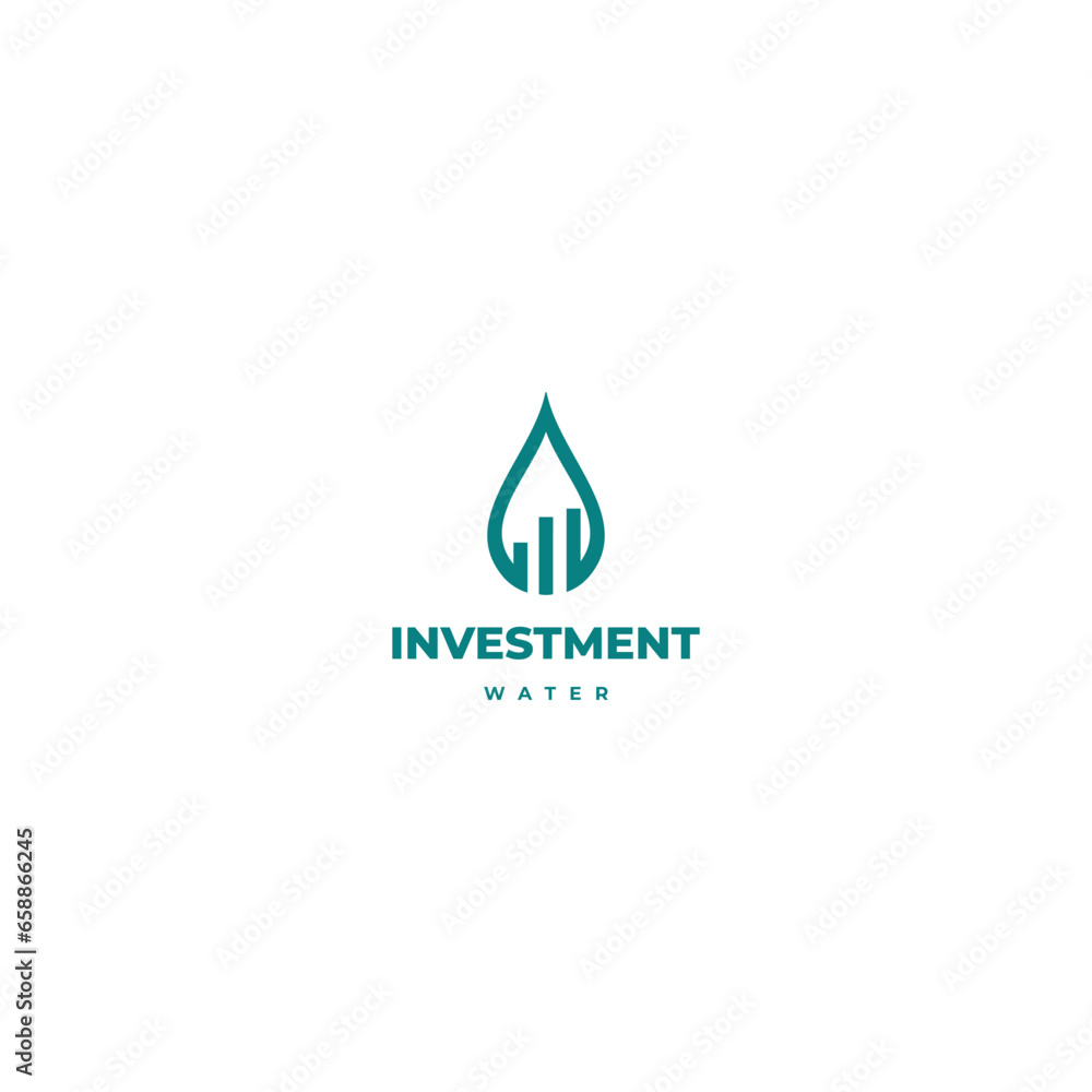 Water Investment Logo Design Icon, Nature Investment Logo Concept Water Investment Logo Design Icon, Nature Investment Logo Concept