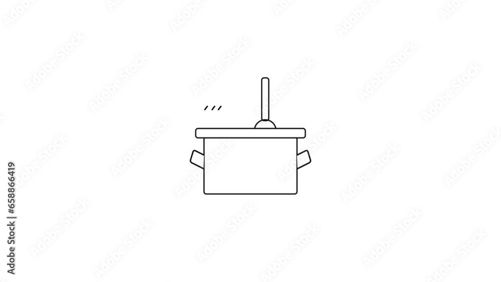 Eating for food mixing animation box on white background. Eating for food mixing animation box on white background.