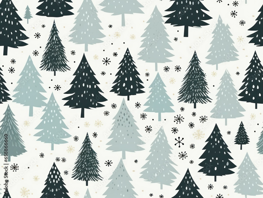 snow winter seamless pattern template