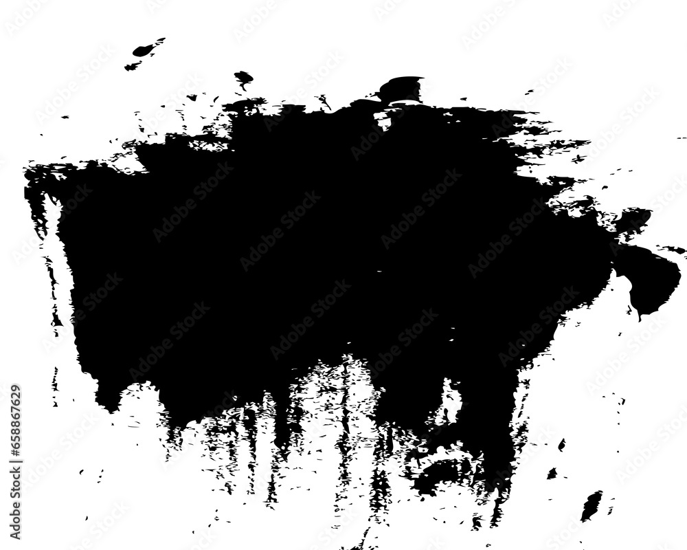 Abstract Grunge badge brush black sticker