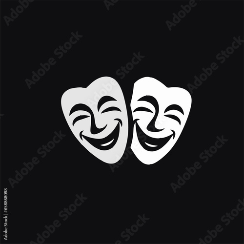 smile jocker two hacker mask. white color hacker mask.