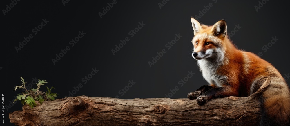 Stump with fox