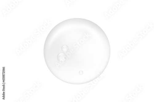 Water bubble drop isolated on white