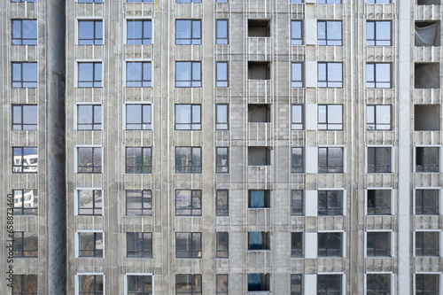 Facade work on a building under construction