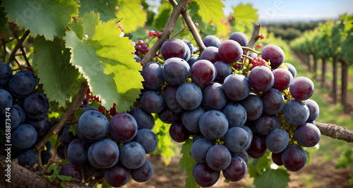 bunch of blue grapes