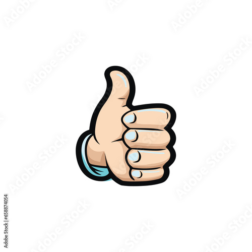 hand thumbs up icon illustration