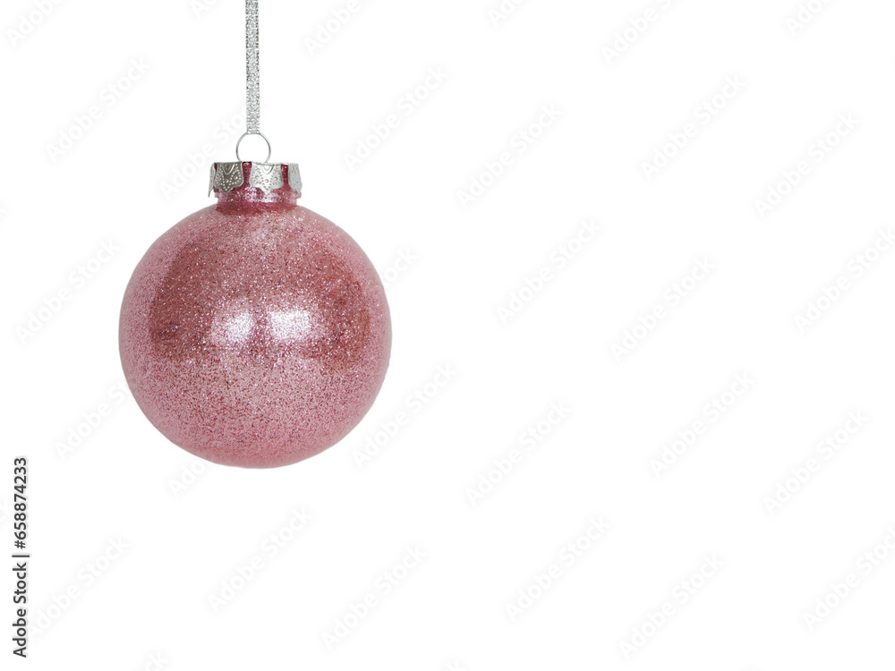 Pink Christmas Ball isolated. Christmas card Pink Christmas Ball isolated. Christmas card