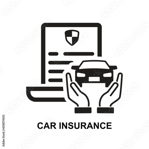 Car insurance icon. motorbike protection in case of road accident isolated on white background vector illustration.
