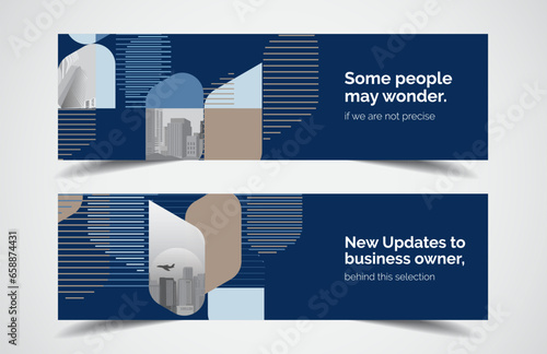Set of modern design - Vector web banners design background or header templates, horizontal advertising business banner.	