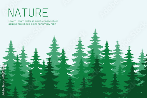 Vector green with tree background 