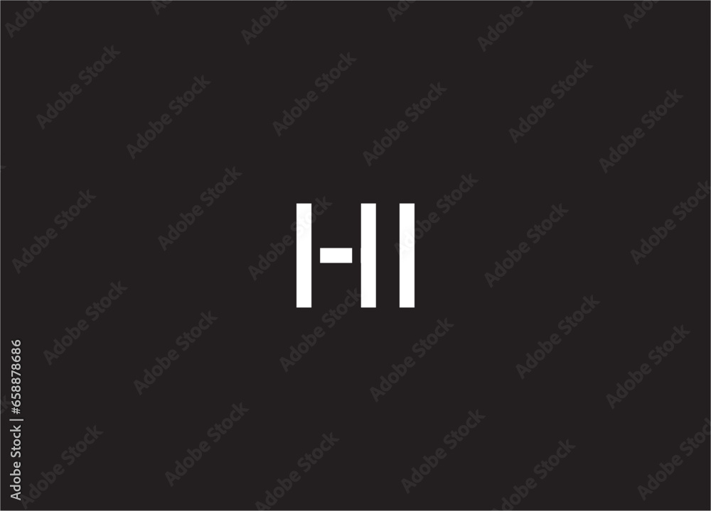 hi letter logo and monogram design hi letter logo and monogram design