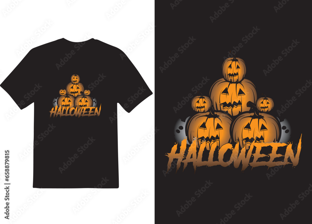 Halloween”Happy halloween“ halloween t shirt Design.  shirt Vector Graphics Professional halloween T-shirt 