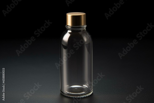 Bottle with metallic cap. Generative AI