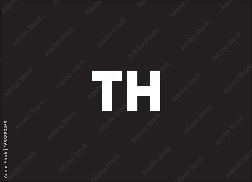 Obraz premium th letter logo and monogram design