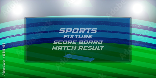 Cricket field sports  score board fixture match result