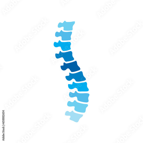 s spine bone logo icon silhouette abstract