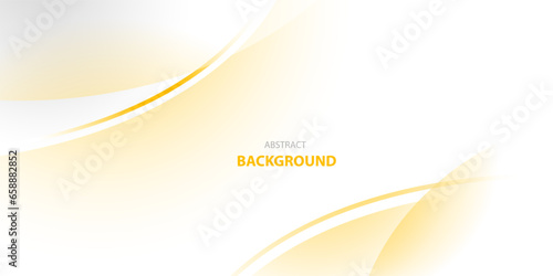 White and yellow curve modern background with white space for text and message. template design