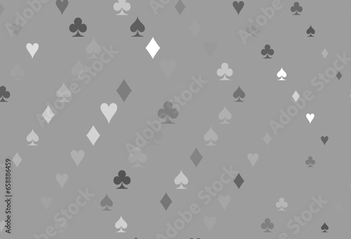 Light Silver, Gray vector cover with symbols of gamble.