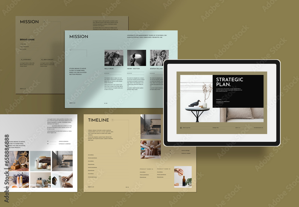 Strategic Guideposts Layout Strategic Plan Layout with Landscape Stock Template | Adobe Stock