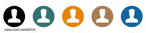 Trendy and colorful user avatar vector icons set