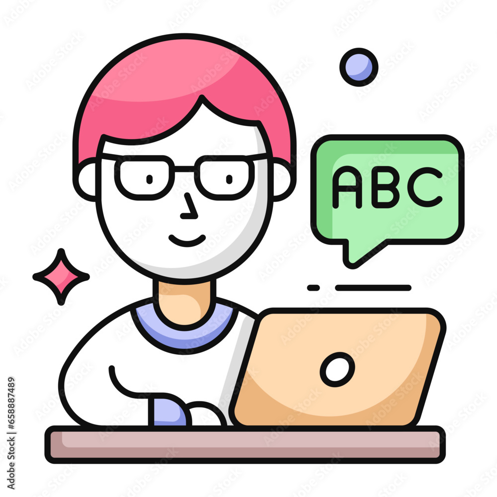 A creative design icon of abc learning A creative design icon of abc learning