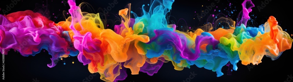 a colorful smoke in the air a colorful smoke in the air