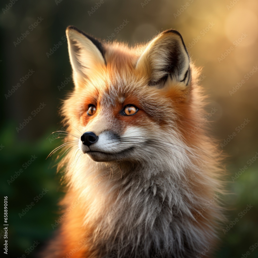 Fototapeta premium a fox looking at the camera