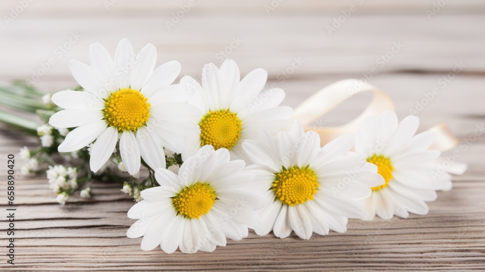 Obraz premium a group of white flowers with yellow center