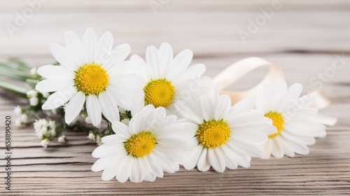 a group of white flowers with yellow center © sam