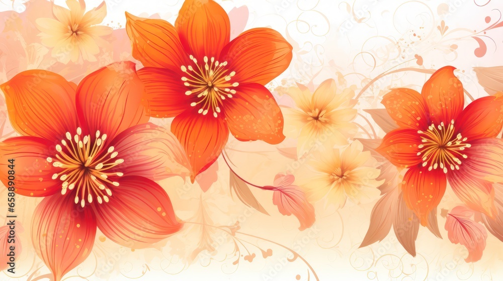 a group of orange flowers a group of orange flowers