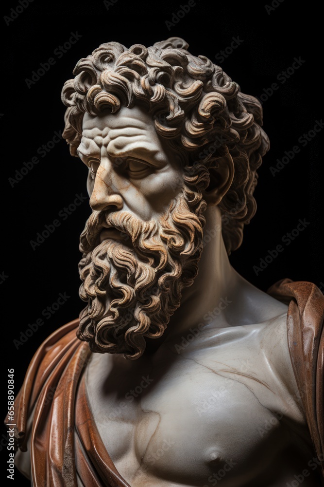 a statue of a bearded man