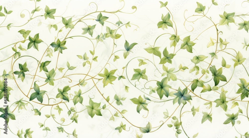 a painting of green leaves a painting of green leaves